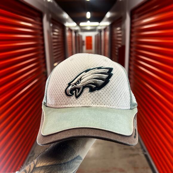 Vintage Y2K Philadelphia Eagles Reebok Mesh Panel Strapback - Picture 1 of 5